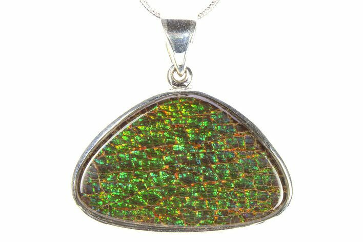 Stunning Ammolite Pendant (Necklace) - Sterling Silver #278437